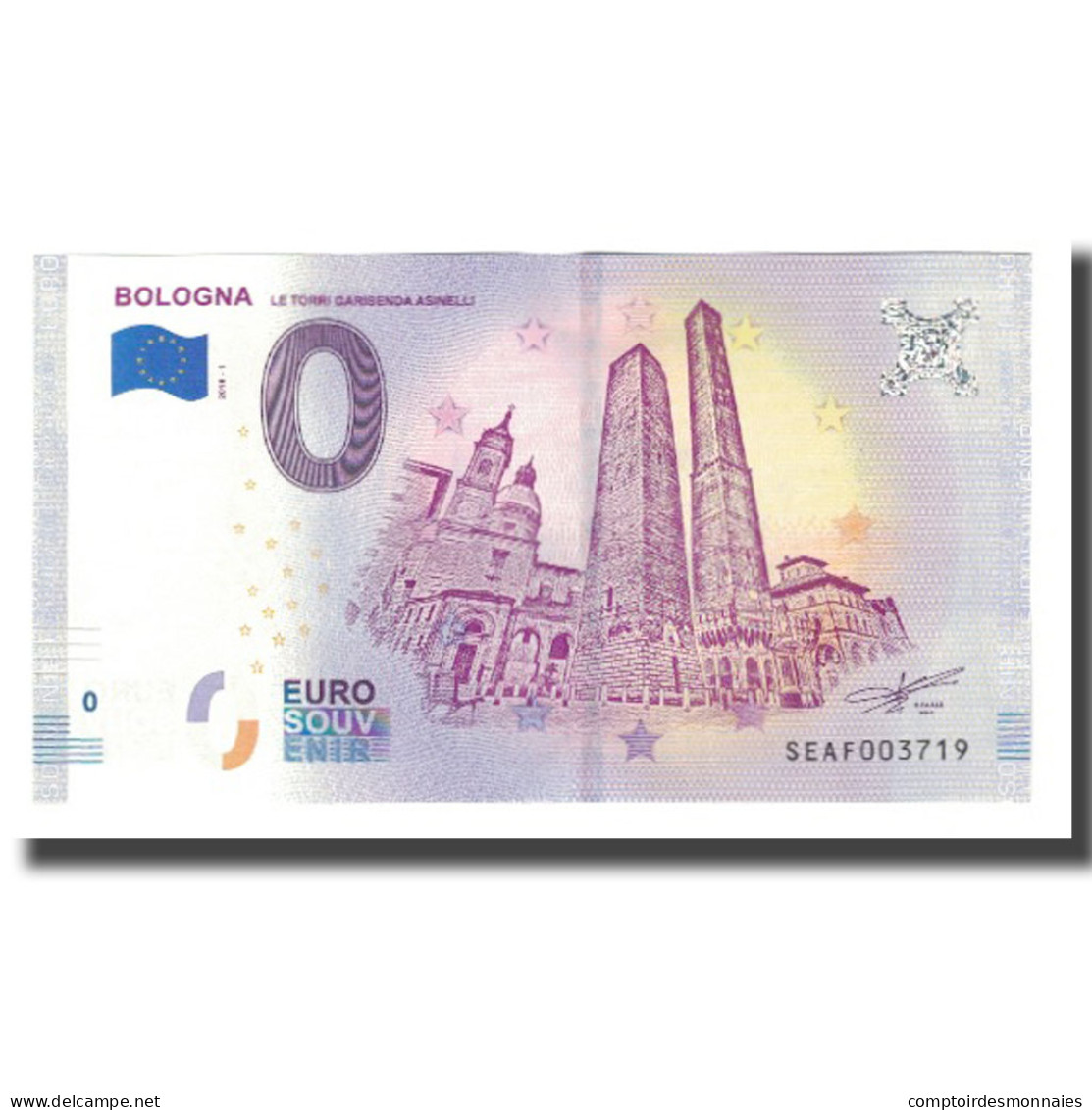 Italie, Billet Touristique - 0 Euro, Italy - Bologna - Les Tours Garisenda Et - Andere & Zonder Classificatie