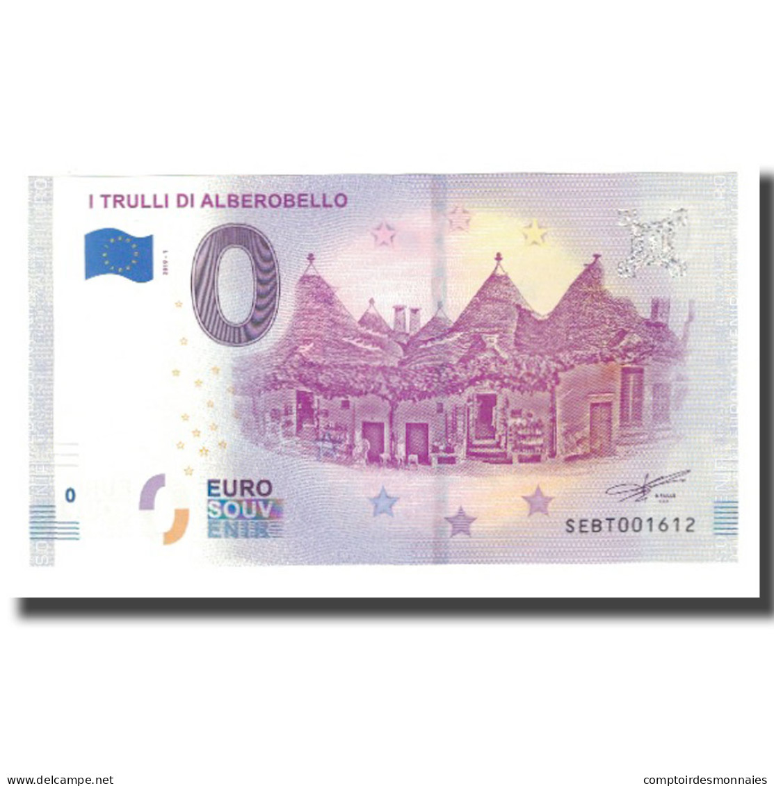 Italie, Billet Touristique - 0 Euro, Italy - Alberobello - Les Trulli - Other & Unclassified