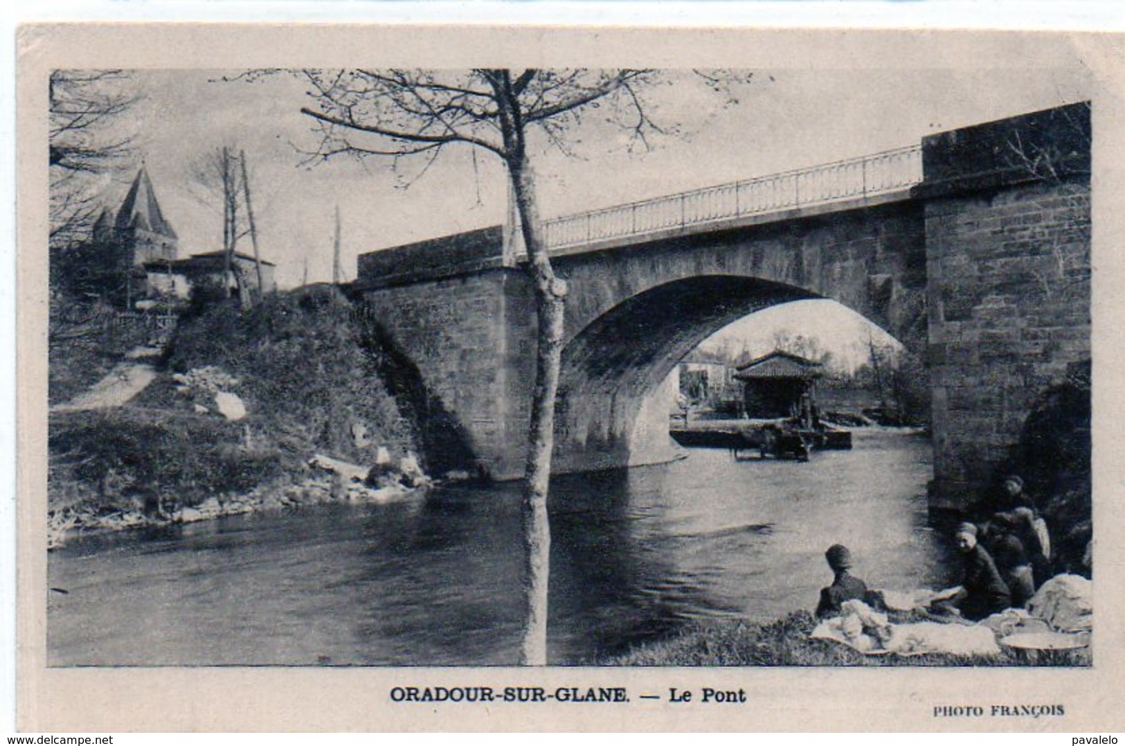 87 - ORADOUR Sur GLANE - Le Pont - ANIMATION - Lavandières  - 1946 - Oradour Sur Glane