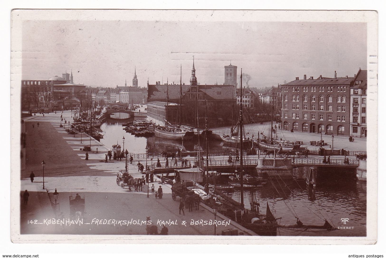 Copenhague 1909 København Frederiksholms Kanal Danemark Danmark - Storia Postale