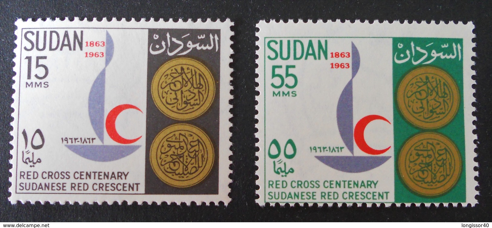 CENTENAIRE DE LA CROIX-ROUGE INTERNATIONALE 1963 - NEUFS ** - YT 160/61 - Sudan (1954-...)