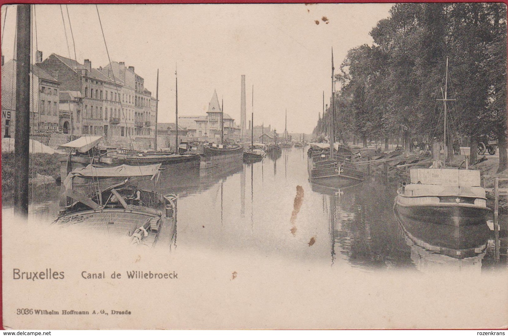 Brussel Bruxelles Canal De Willebroeck Kanaal Van Willebroek Edit. Wilhelm Hoffmann A.G. Dresden CPA - Transport (sea) - Harbour