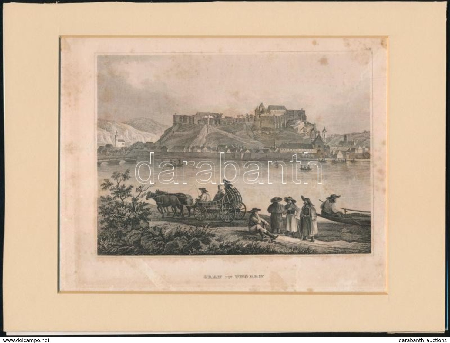 Cca 1840 Esztergom. Acélmetszet. Foltokkal. 11x15 Cm - Prenten & Gravure