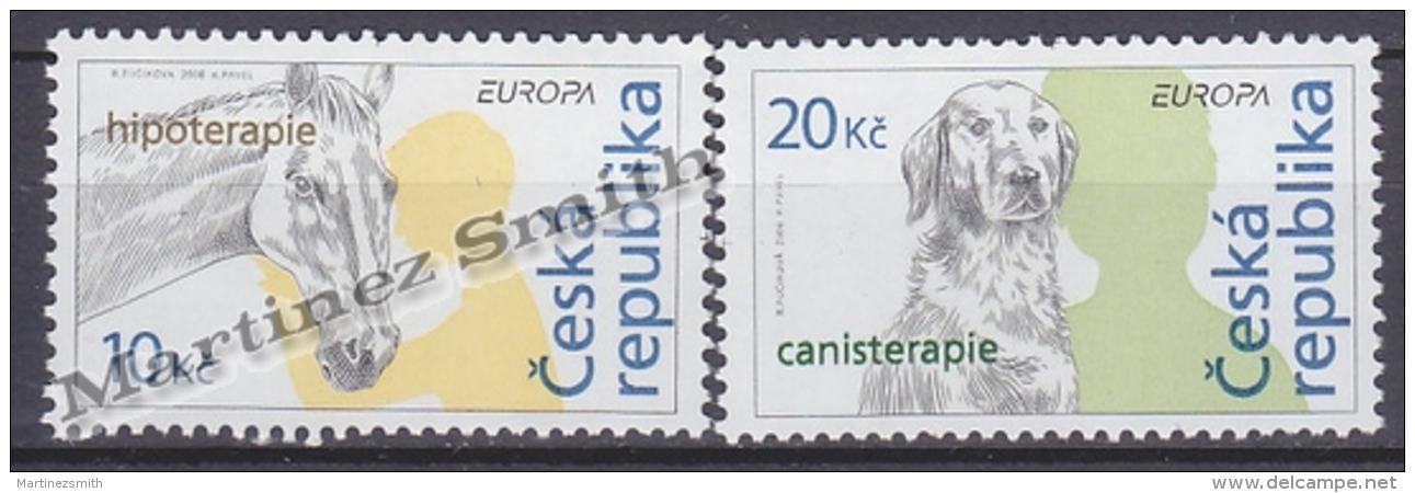 Czech Republic - Tcheque 2006 Yvert  433/ 34, Europe, Integration. Horse, Dog - MNH - Unused Stamps