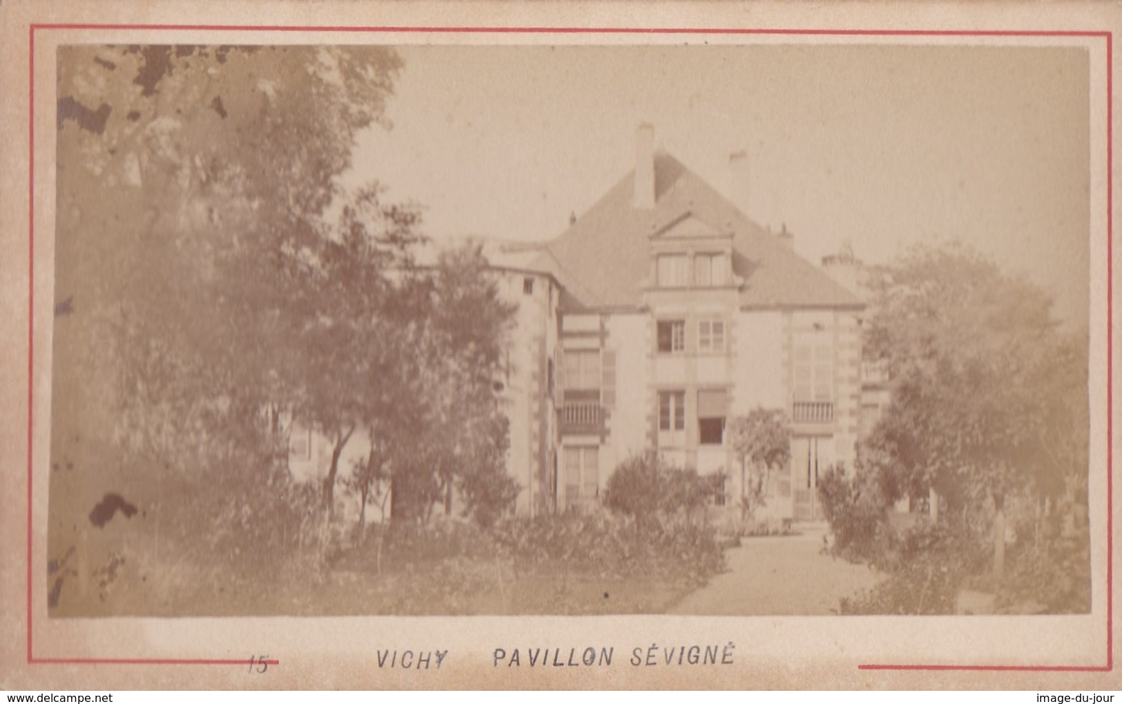 PHOTO ANCIENNE VICHY PAVILLON SÉVIGNÉ PHOTOGRAPHE E. DEGAND NICE - Anciennes (Av. 1900)