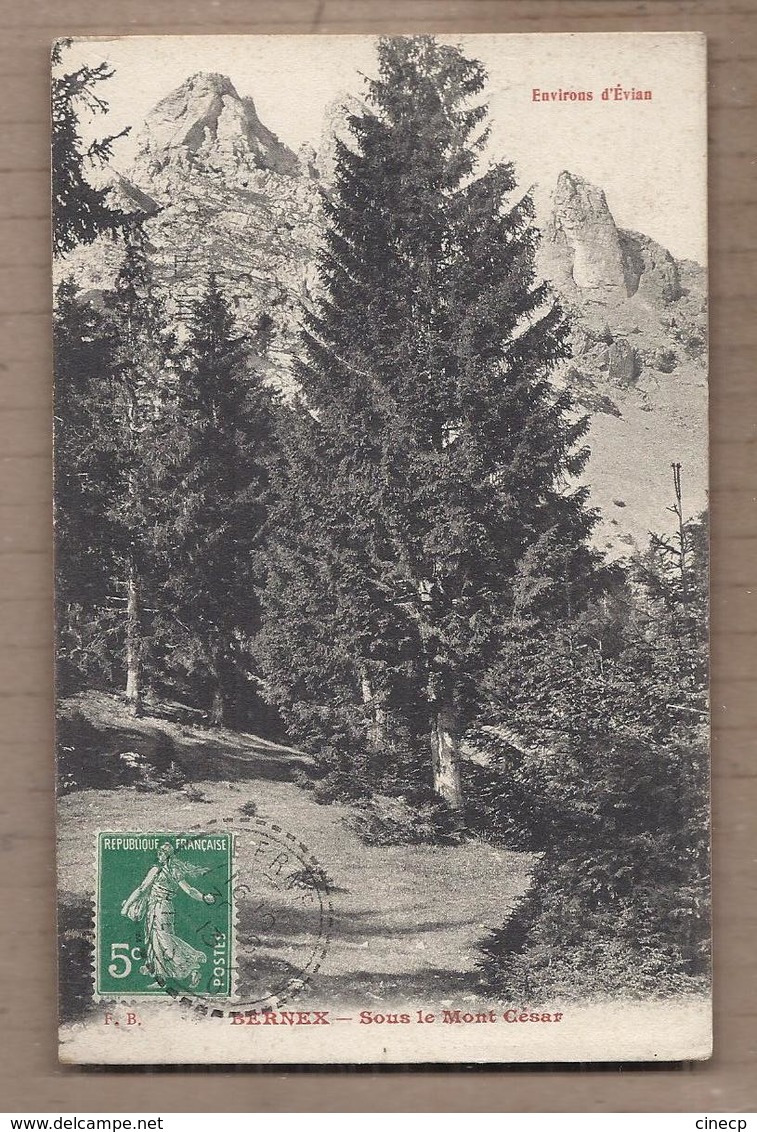 CPA 74 - BERNEX - Sous Le Mont César - TB PLAN ARBRES Et Montagne + Jolie Oblitération Verso 1913 - Andere & Zonder Classificatie