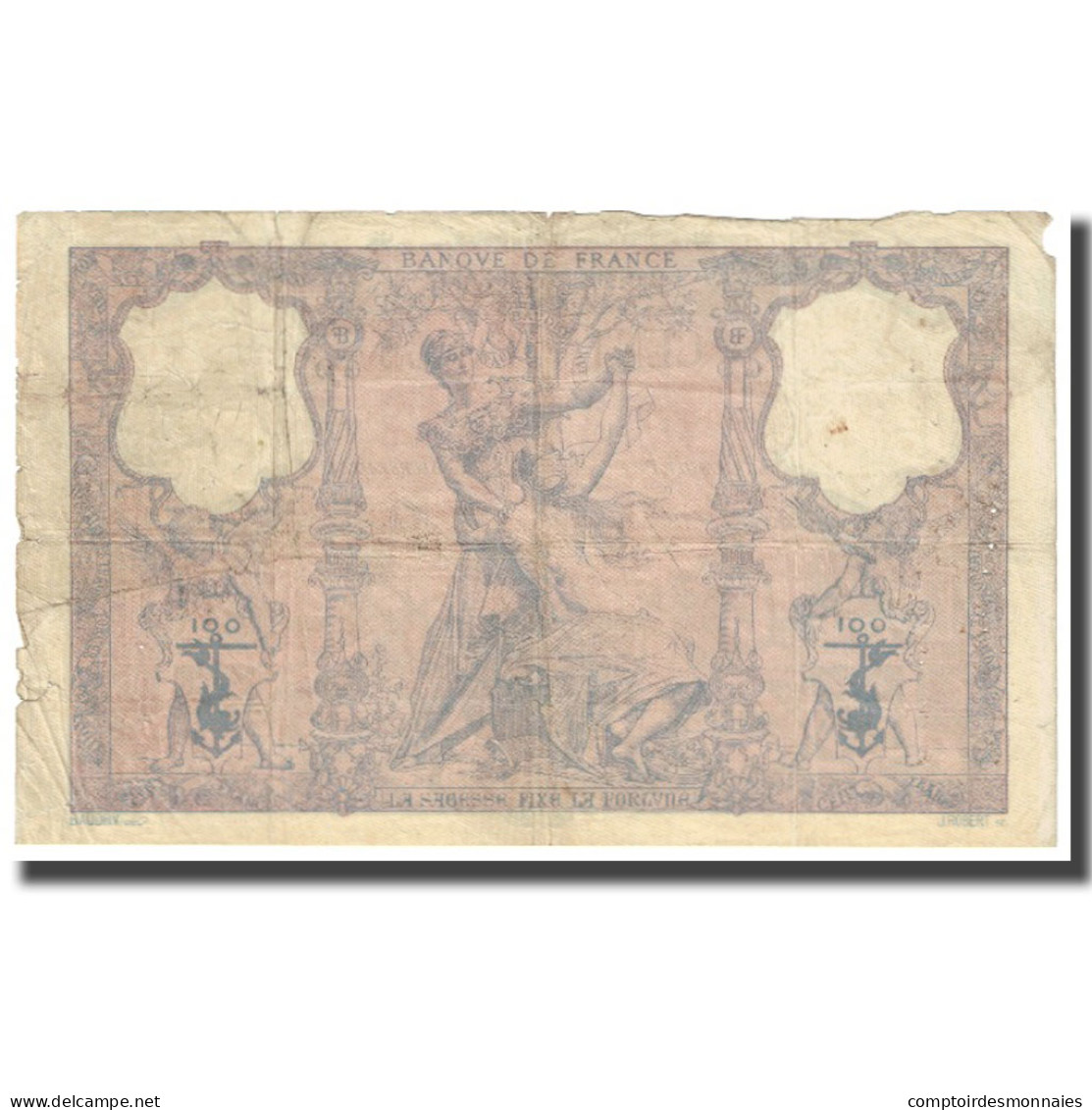 France, 100 Francs, Bleu Et Rose, 1902, 1902.2.10, TB, Fayette:21.16, KM:65c - 100 F 1888-1909 ''Bleu Et Rose''