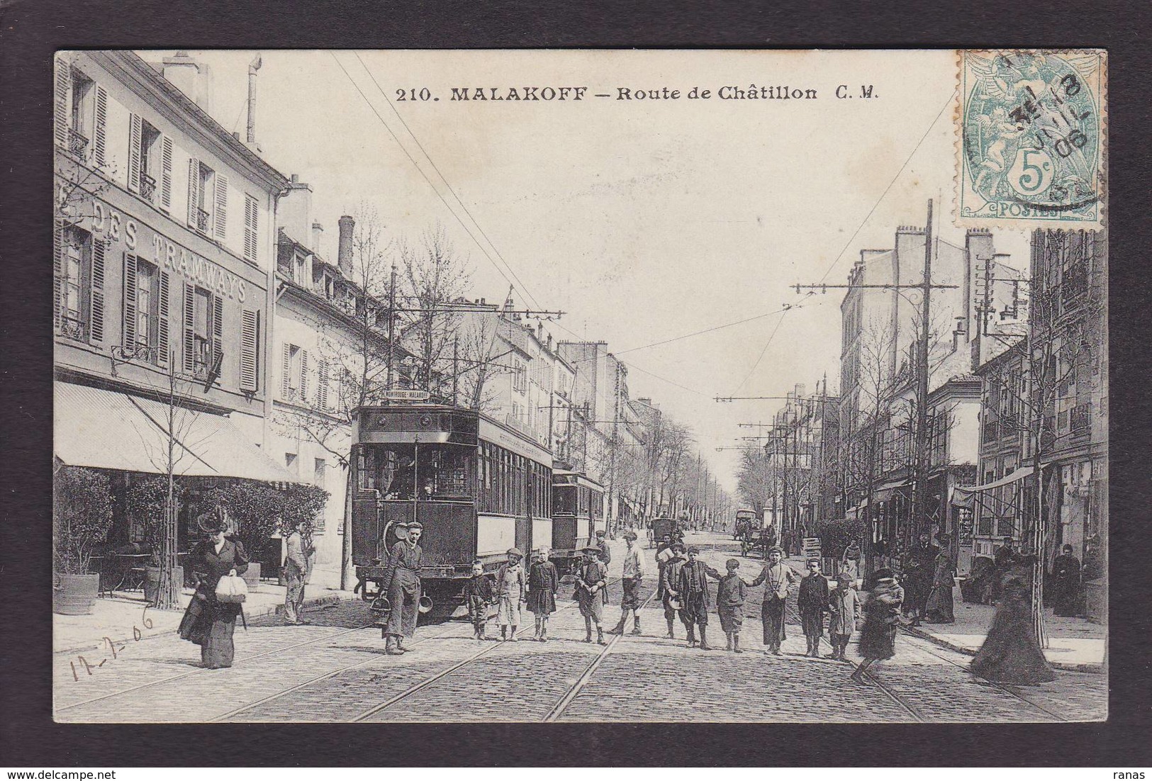 CPA Hauts De Seine 92 Malakoff Circulé Tramway - Malakoff