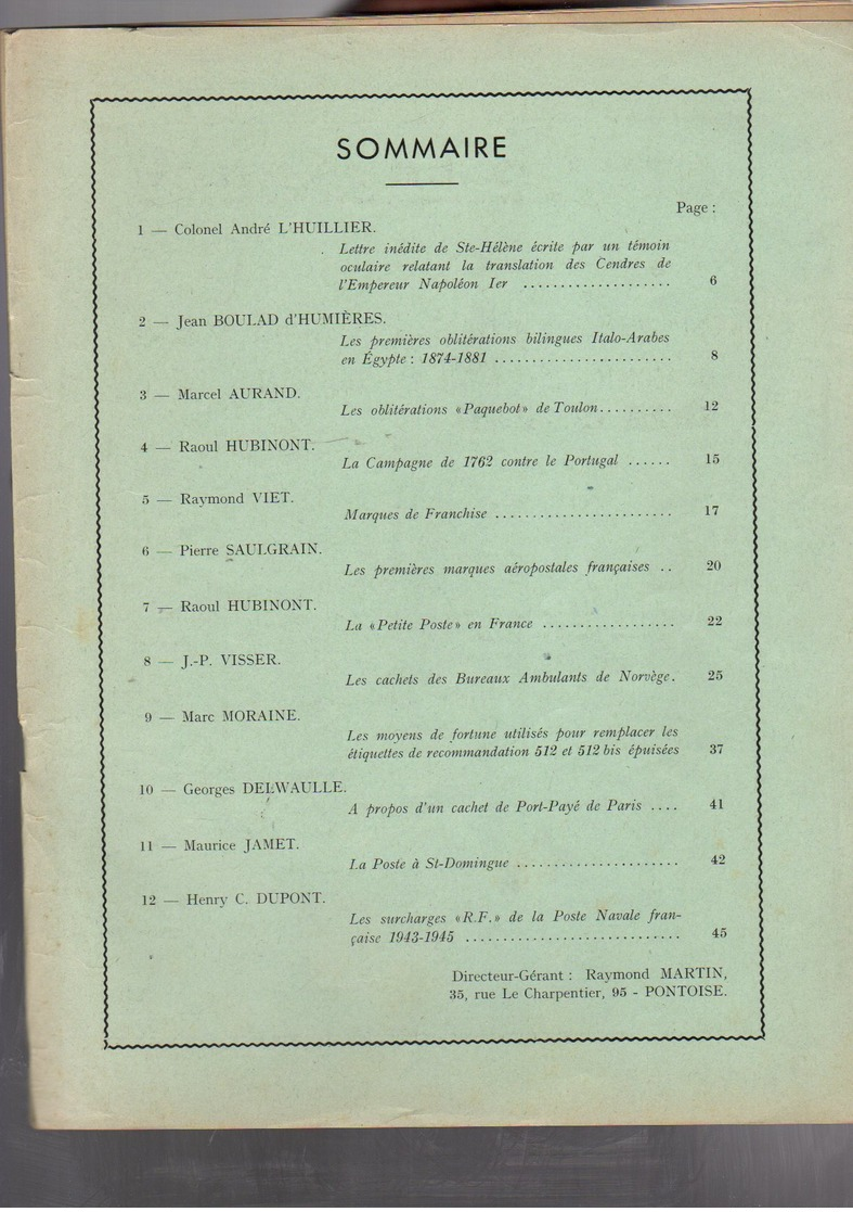 Feuilles Marcophiles 1969-1970 : 4 Numeros 175-176-177-178 - Otros & Sin Clasificación