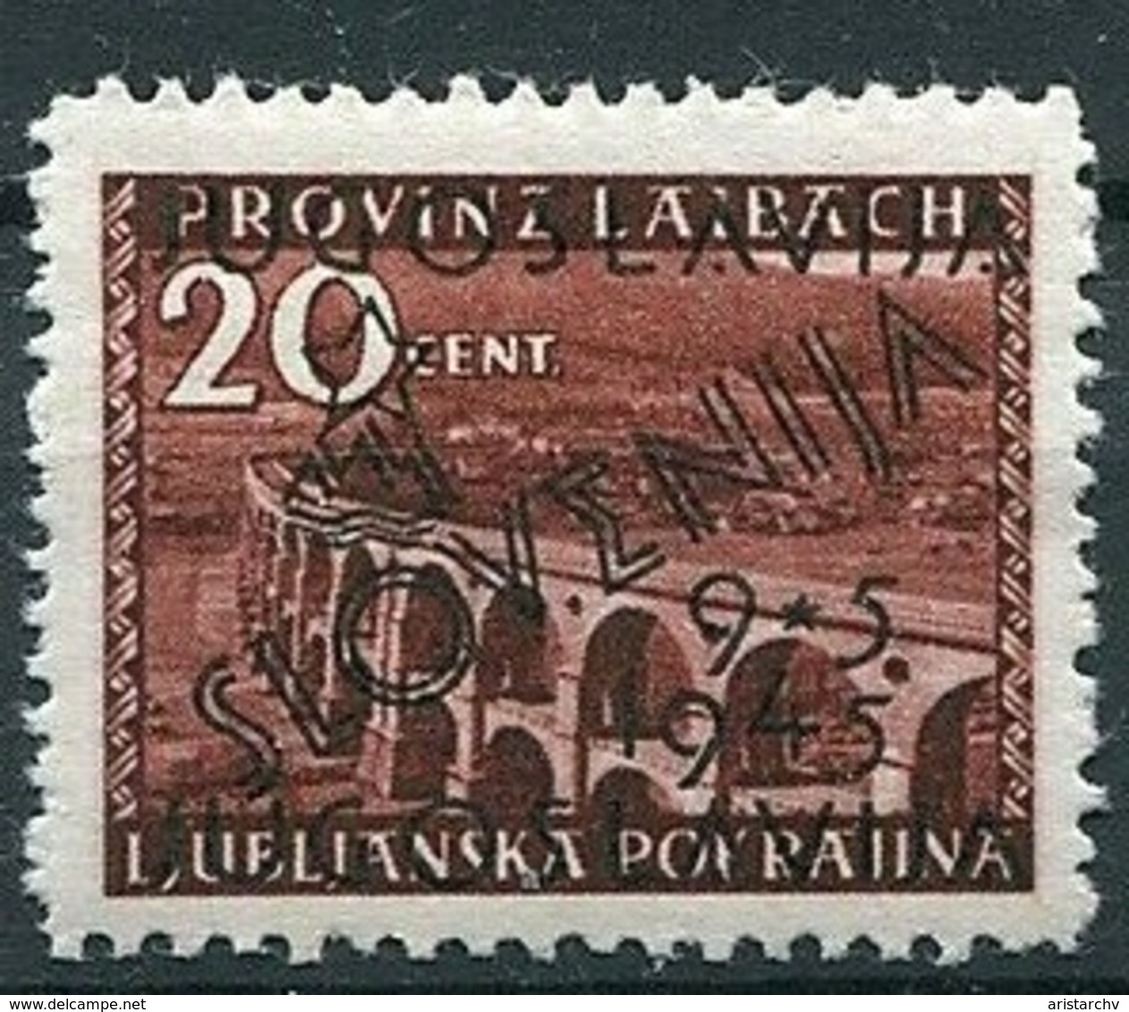 PROVINZ LAIBACH OVERPRINT YUGOSLAVIA SLOVENIA 9*5 1945 12 STAMPS - Yugoslavian Occ.: Slovenian Shore