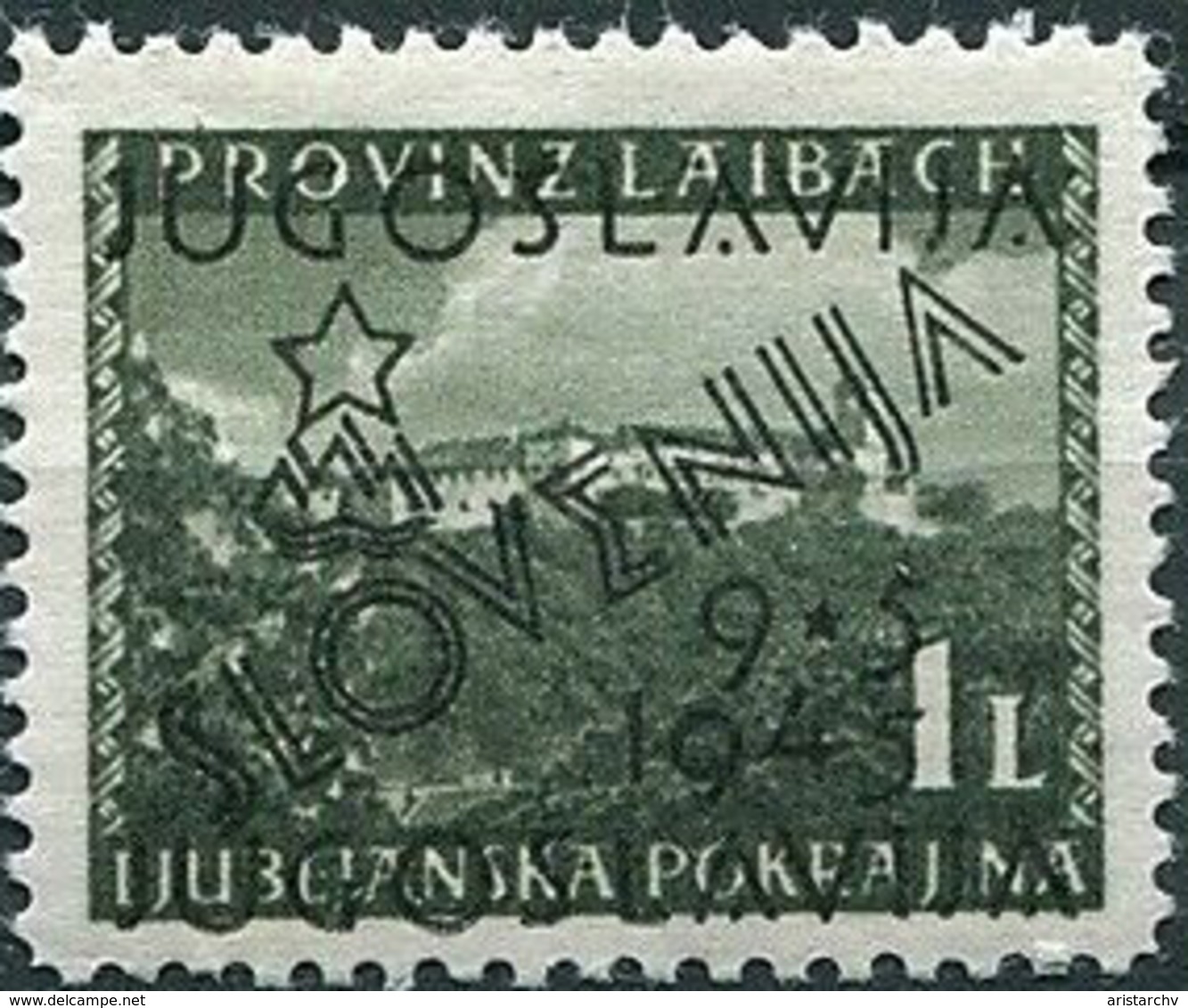 PROVINZ LAIBACH OVERPRINT YUGOSLAVIA SLOVENIA 9*5 1945 12 STAMPS