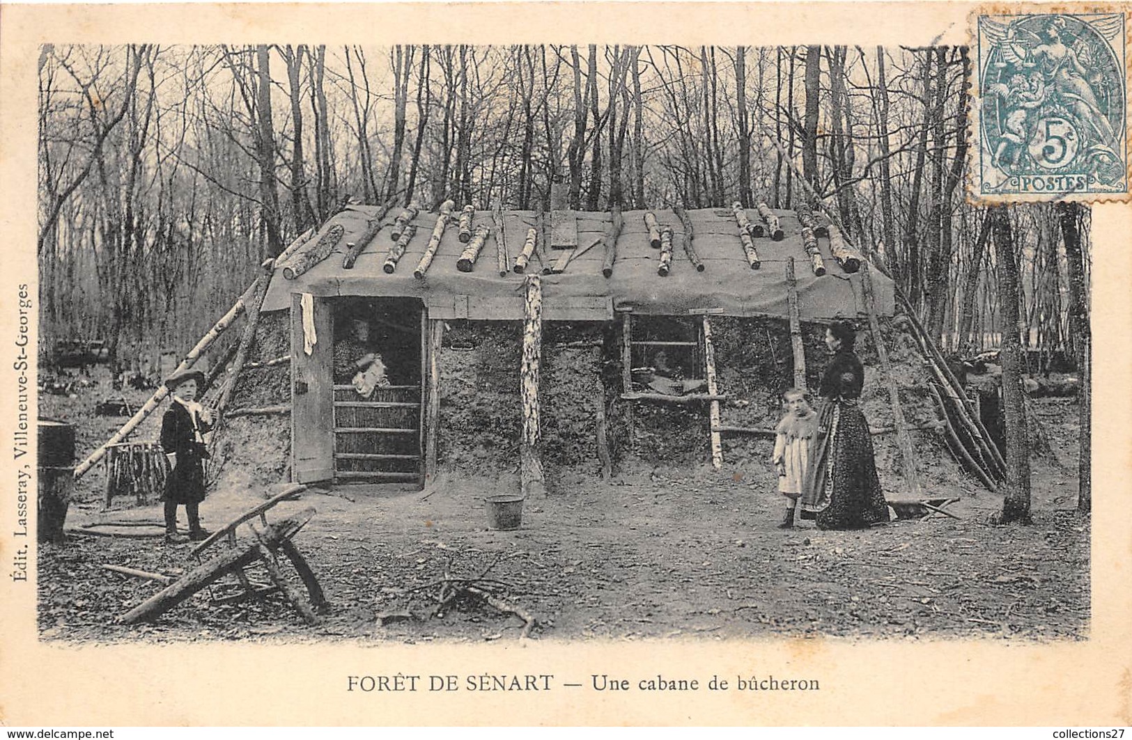 91-SENART- FORÊT, UNE CABANE DE BÛCHERON - Sénart