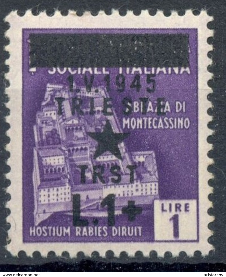 ITALY OVERPRINT TRIESTE 1945 7 STAMPS - Ocu. Yugoslava: Trieste