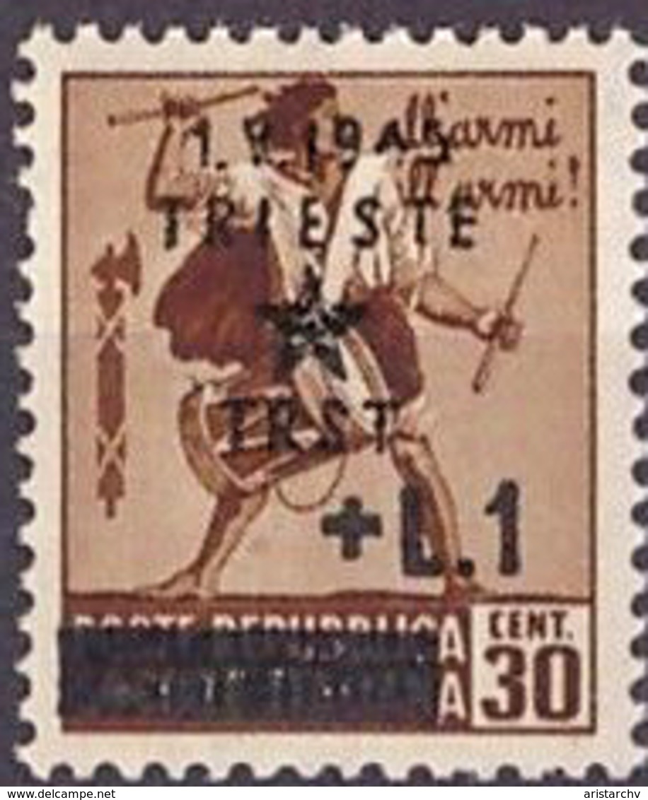 ITALY OVERPRINT TRIESTE 1945 7 STAMPS - Occ. Yougoslave: Trieste