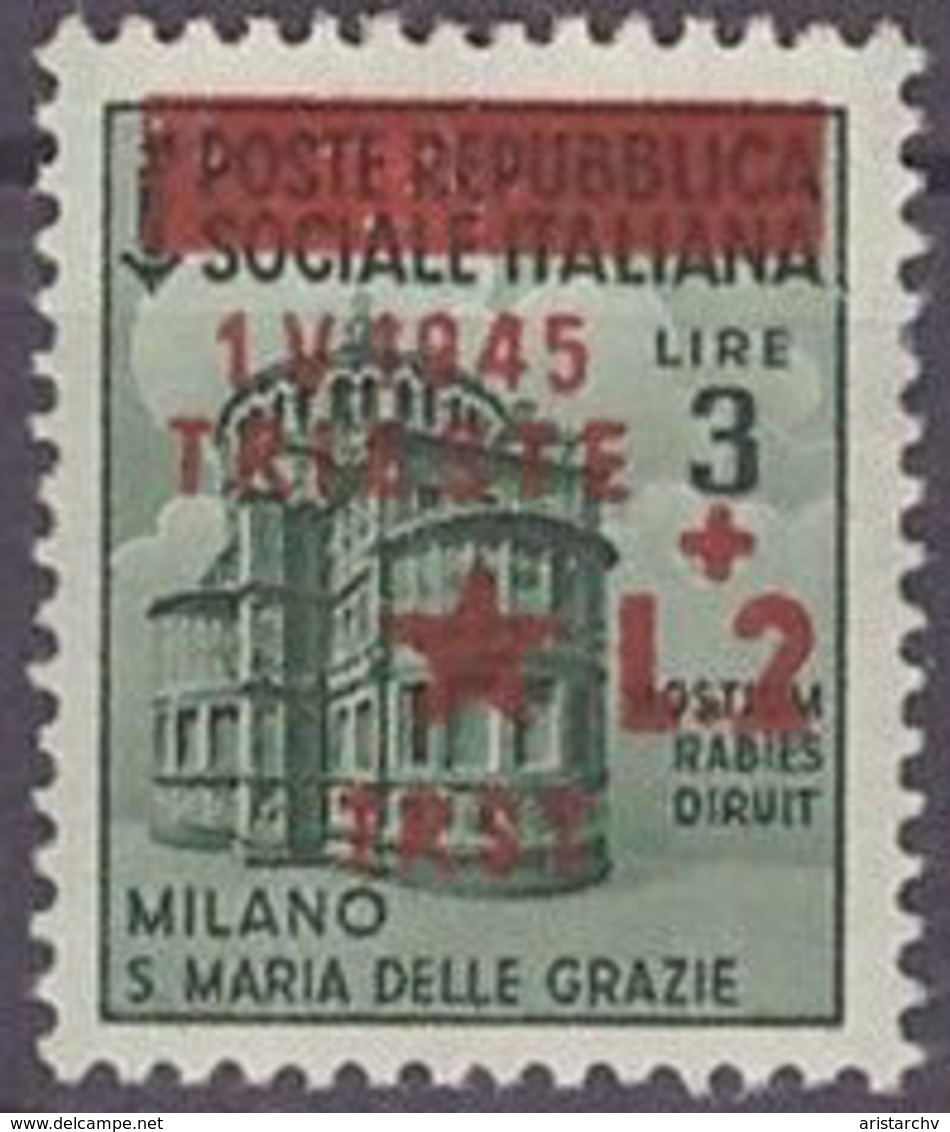 ITALY OVERPRINT TRIESTE 1945 7 STAMPS - Yugoslavian Occ.: Trieste