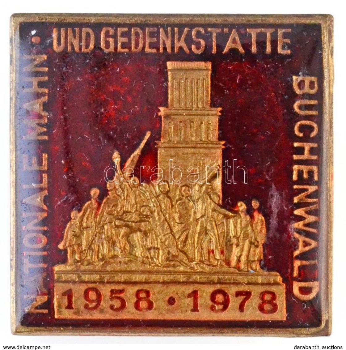 NDK 1978. "Nationale Mahn Und Gedenkstätte Buchenwald" Részben Zománcozott Fém Jelvény (25x25mm) T:1 GDR 1978. "National - Unclassified
