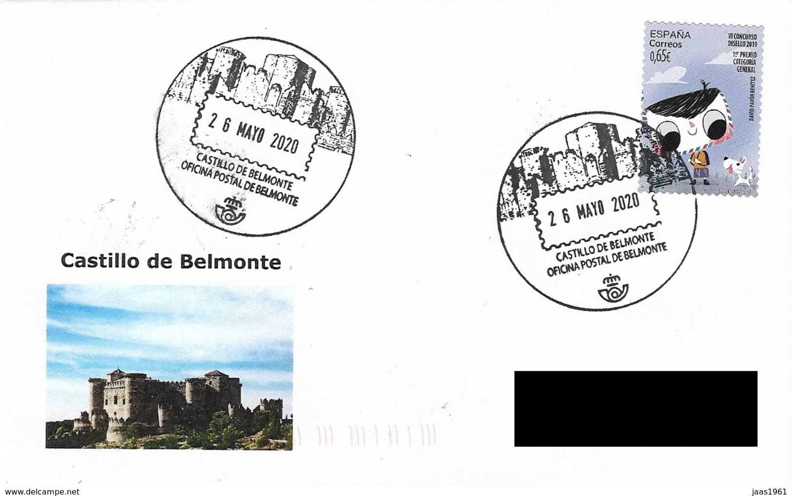 SPAIN. POSTMARK BELMONTE CASTLE. 2020 - Otros & Sin Clasificación