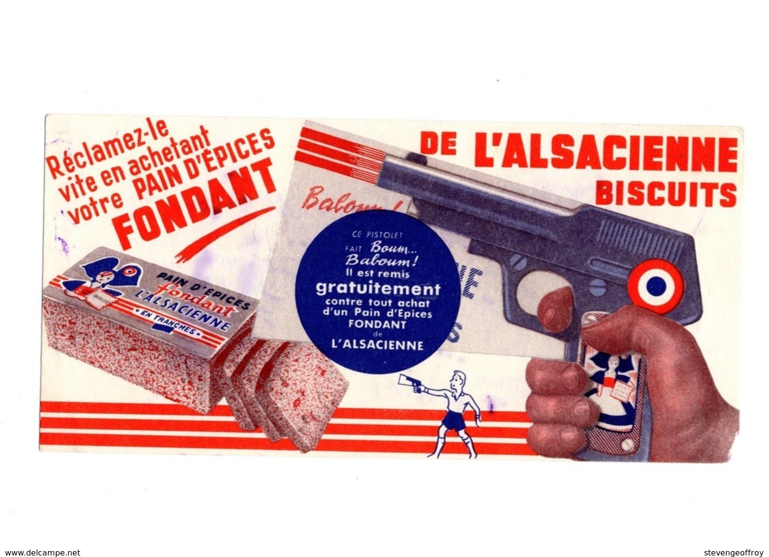 Buvard Pain D Epice Fondant Alscacienne Biscuits Pistolet Jouet - Gingerbread