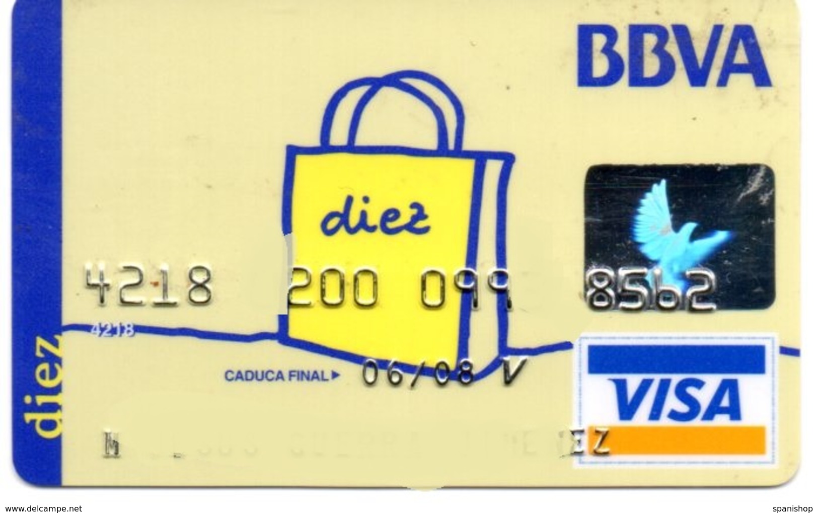 Bank Spain Credit Card BBVA   Visa - Electron - Master Card - Tarjeta De Credito - Tarjetas De Crédito (caducidad Min 10 Años)