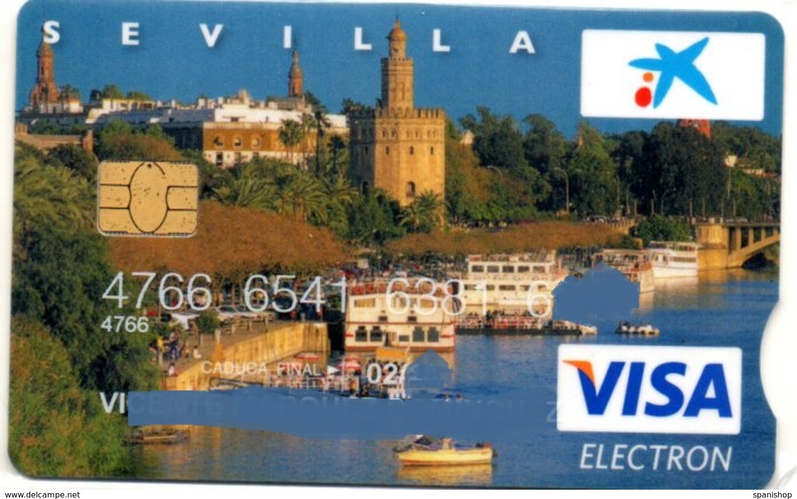 Bank Spain Credit Card CAIXA  SEVILLA    Visa - Electron - Master Card - Tarjeta De Credito - Cartes De Crédit (expiration Min. 10 Ans)