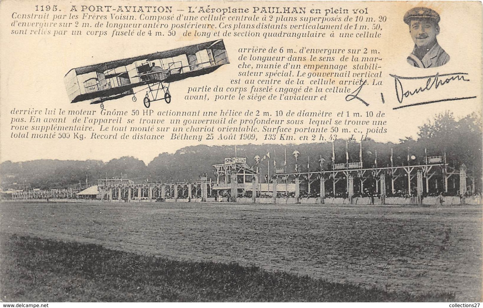 91-PORT-AVIATION-L' AEROPLANE PAULHAN EN PLEIN VOL - Viry-Châtillon