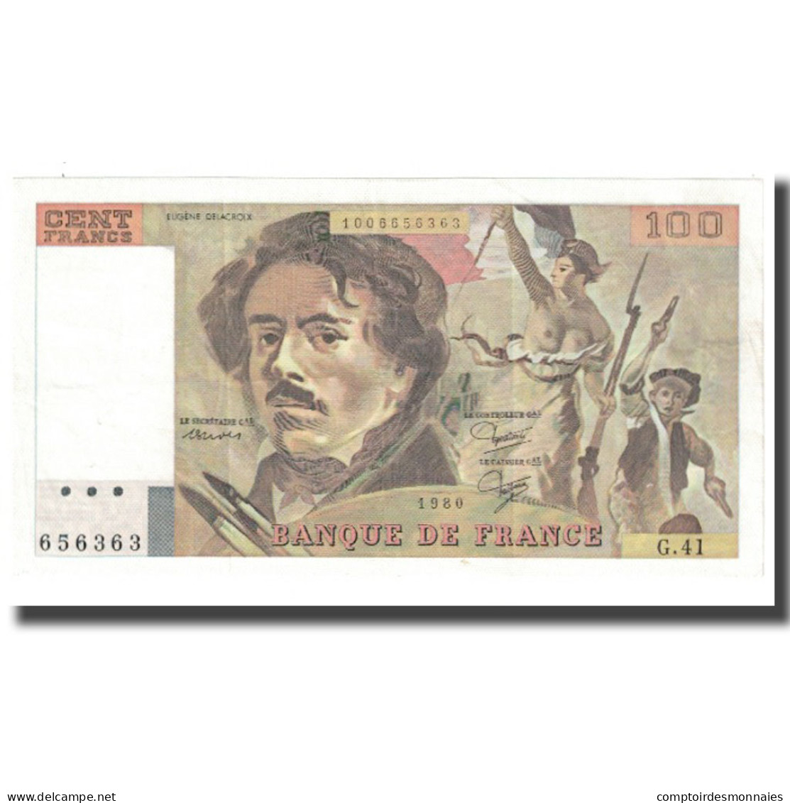 France, 100 Francs, Delacroix, 1980, BRUNEEL, BONARDIN, VIGIER, SUP+ - 100 F 1978-1995 ''Delacroix''