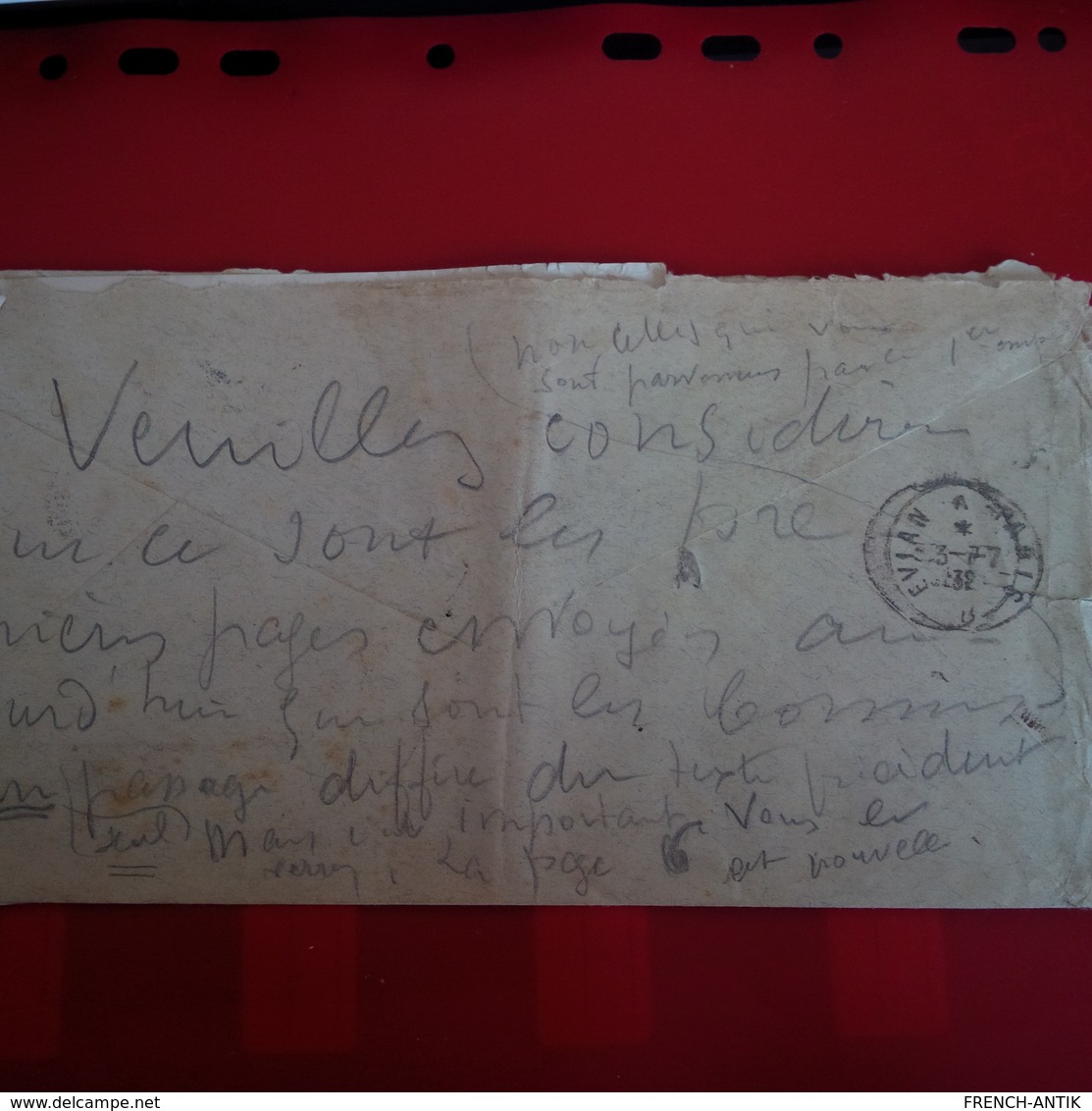 LETTRE SUISSE AVEC ACCUMULATION DE TIMBRES GENEVE PAR TRAIN EXPRES EVIAN A PARIS - Lettres & Documents