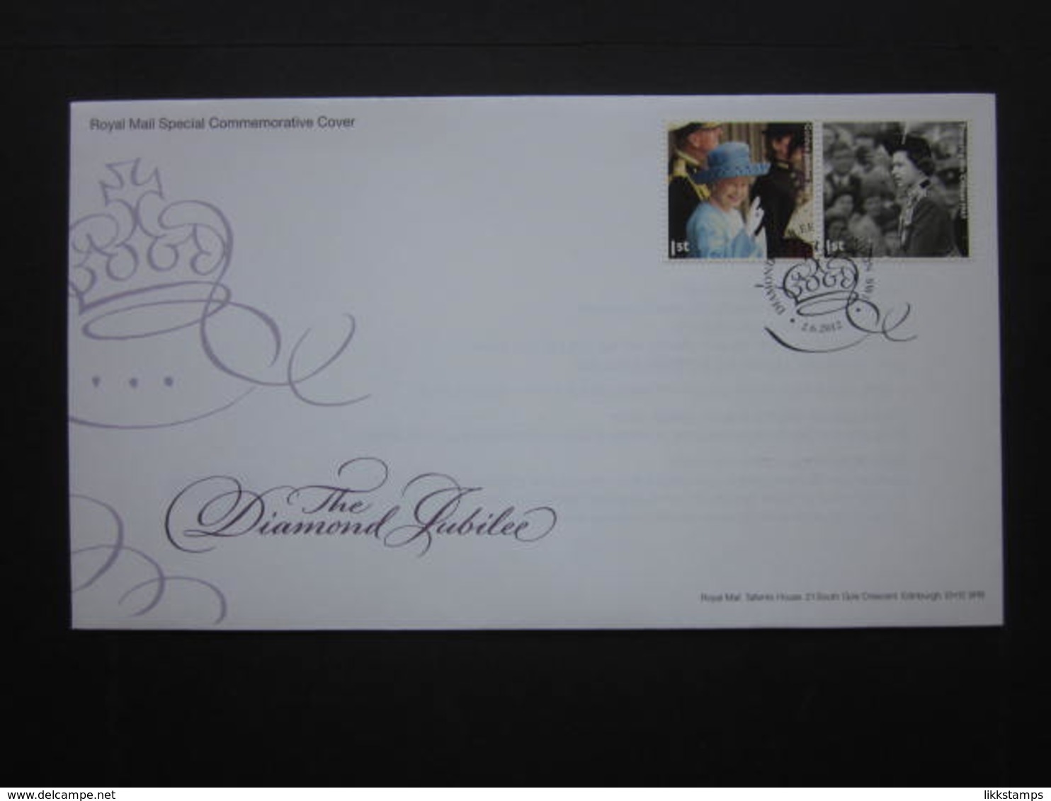 2012 THE QUEENS DIAMOND JUBILEE, A SPECIAL COMMEMORATIVE SOUVENIR COVER.(B) #01331 - 2011-2020 Decimal Issues