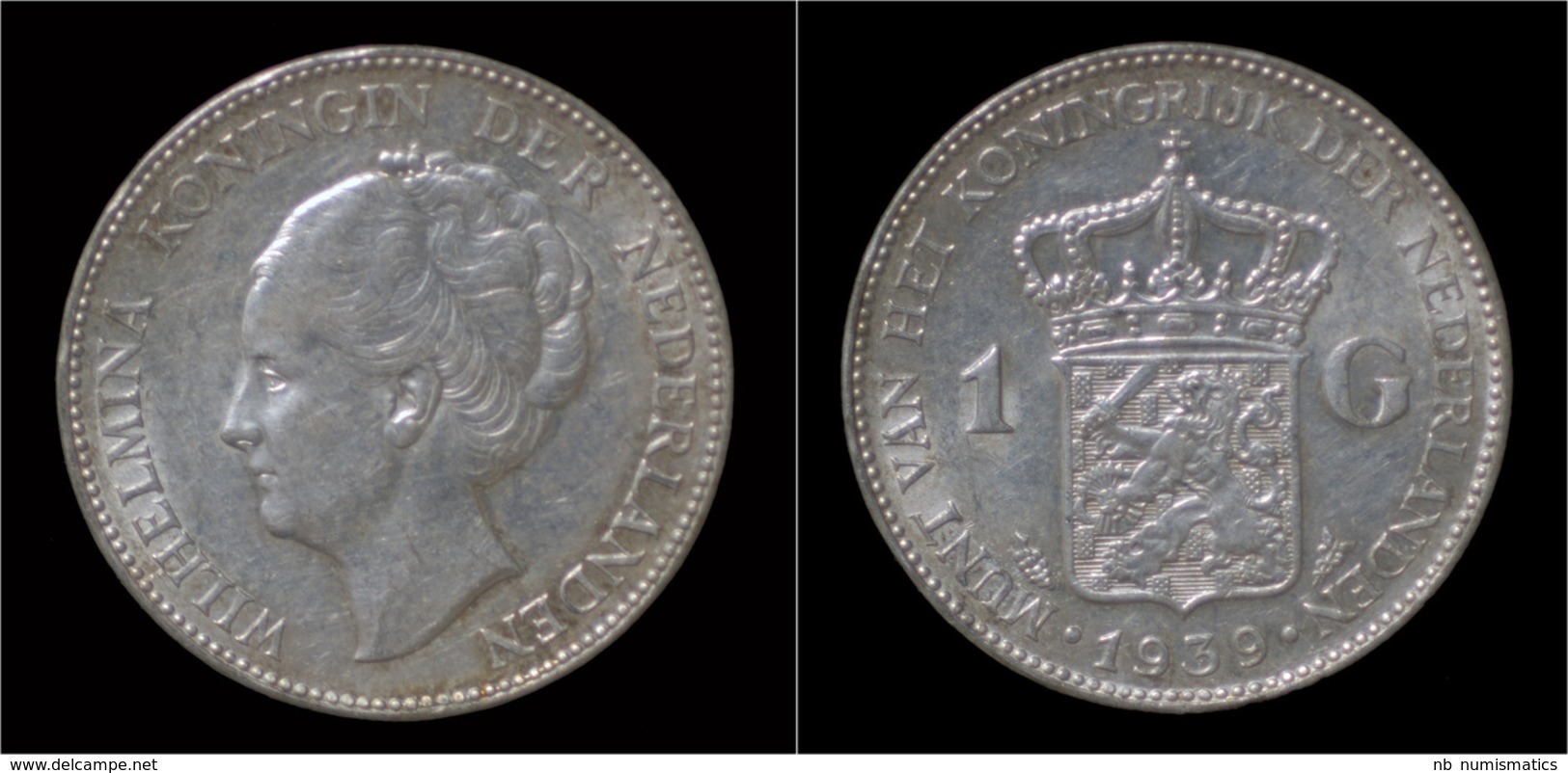 Netherlands Wilhelmina I 1 Gulden 1939 - 1 Gulden