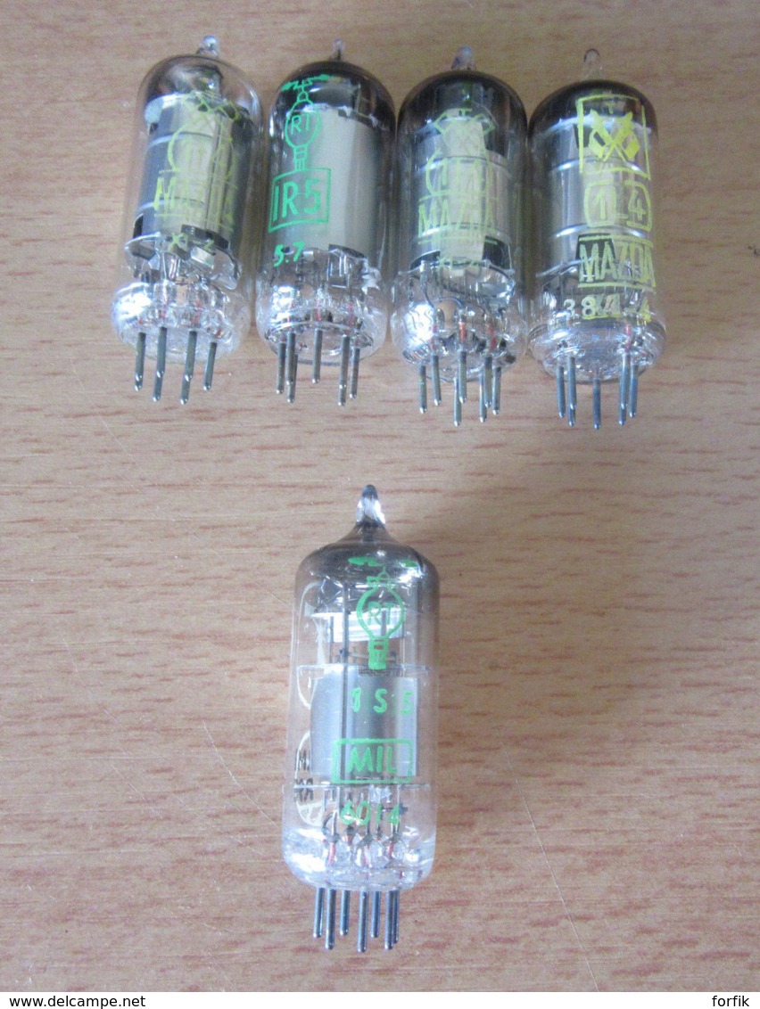 Lot De 5 Tubes Radio ./ TSF Dont 3 De Marque MAZDA - Probablement Neufs, Non-testés - Elektronenbuis