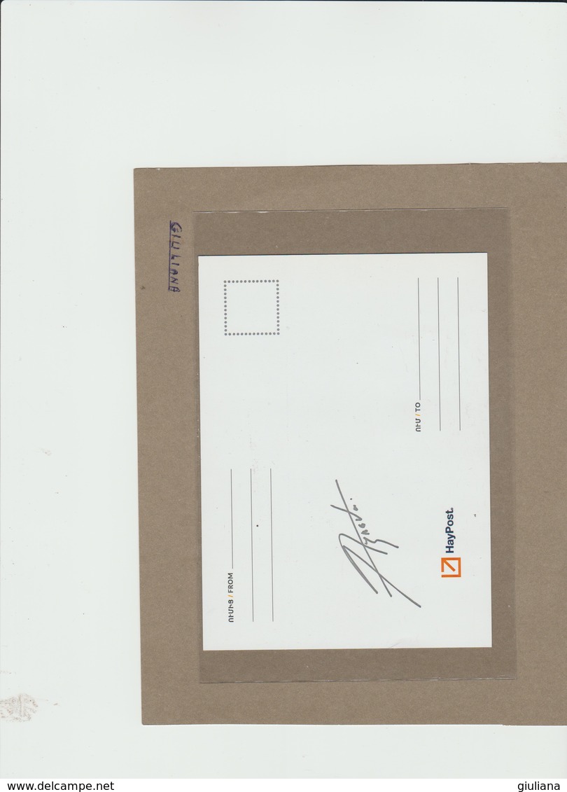 Armenia 2018 - Cartolina Postale** Charles Aznavour Con Autografo Al Verso - Muziek