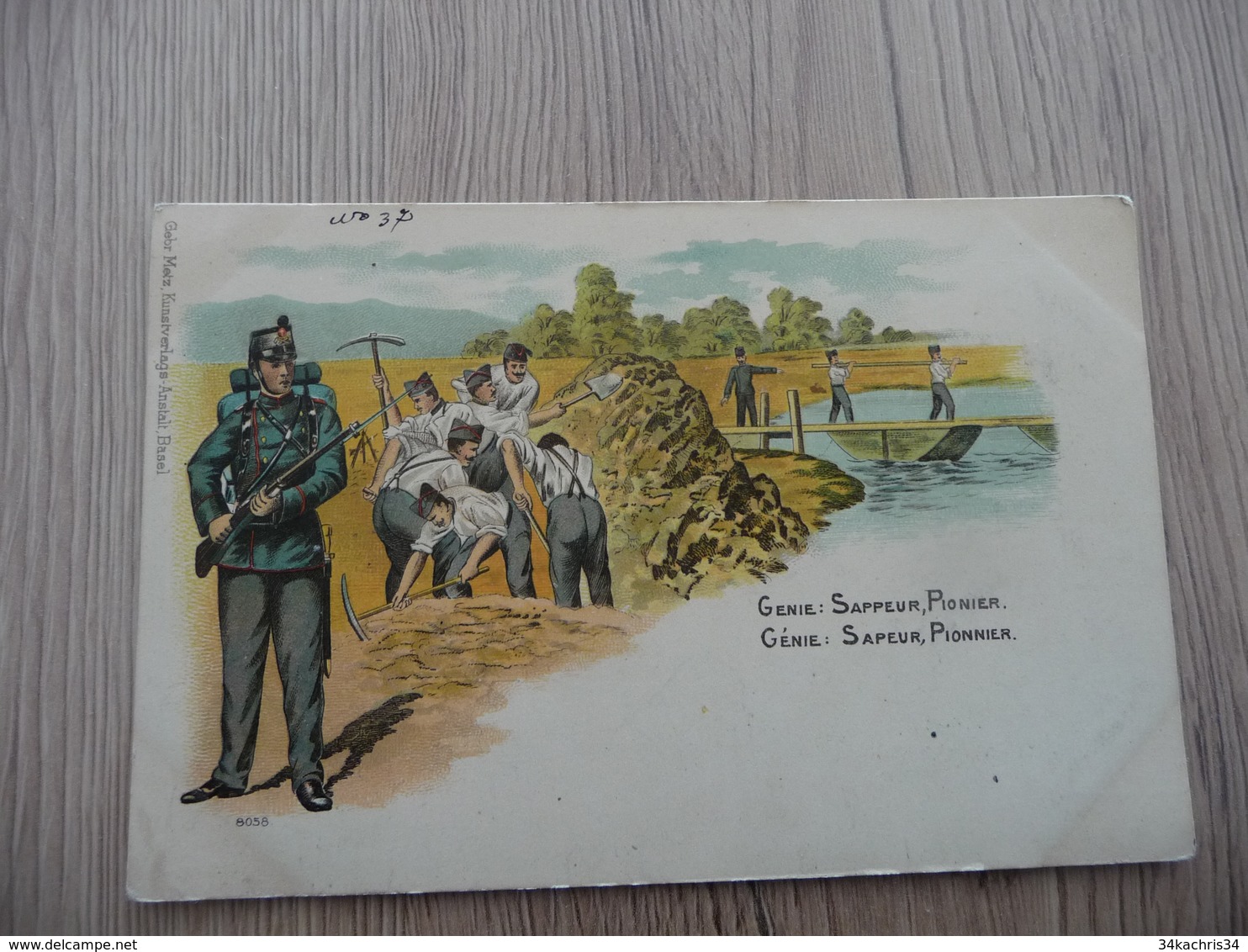 CPA Suisse Litho Précurseur Génie Sapeur Pionnier Militaires - Andere Kriege