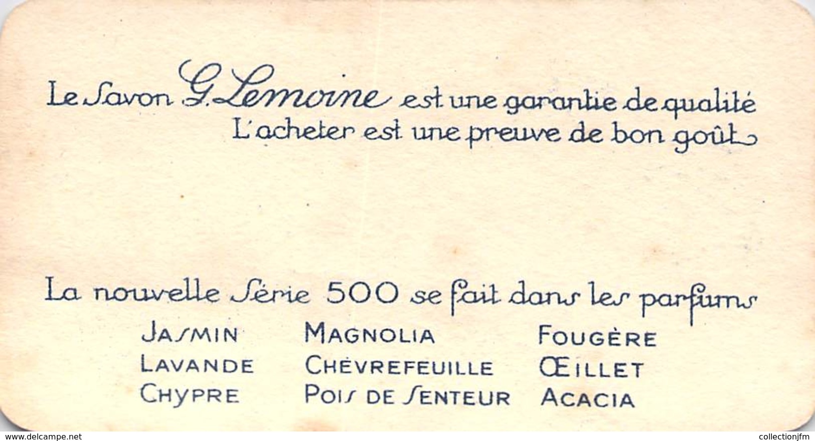 PETIT PAPIER / ETIQUETTE / PARFUM / PUBLICITE / SAVON G. LEMOINE - Publicidad