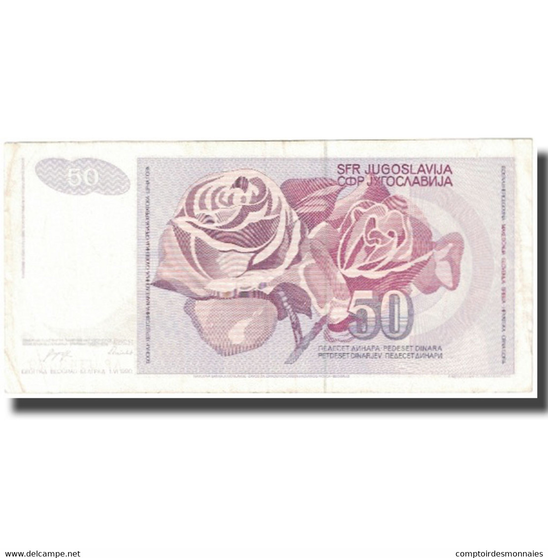 Billet, Yougoslavie, 50 Dinara, 1990, KM:104, SUP - Joegoslavië