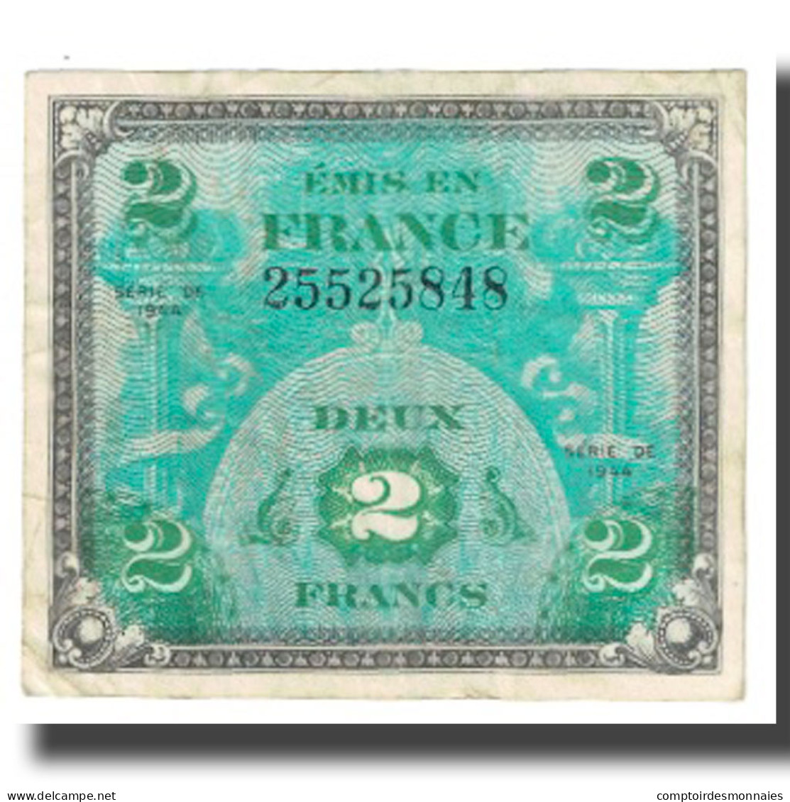 France, 2 Francs, 1944, TTB, Fayette:VF16.1, KM:114a - 1944 Bandiera/Francia