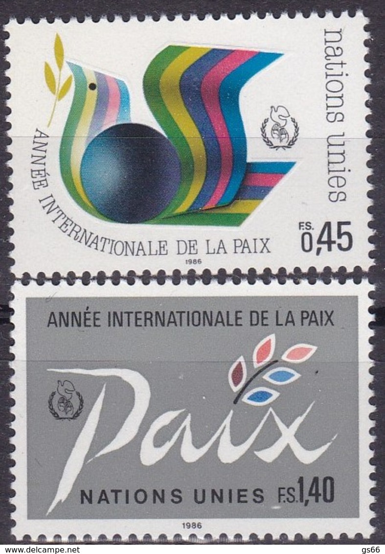 UNO-Genf, 1986, 145/46,  MNH **, Jahr Des Friedens. - Unused Stamps