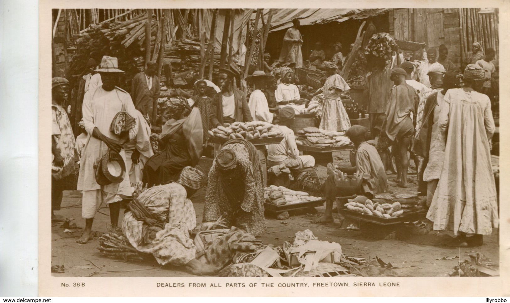 SIERRA LEONE -Dealers From All Parts FREETOWN - VG Animated View - RPPC - Sierra Leone