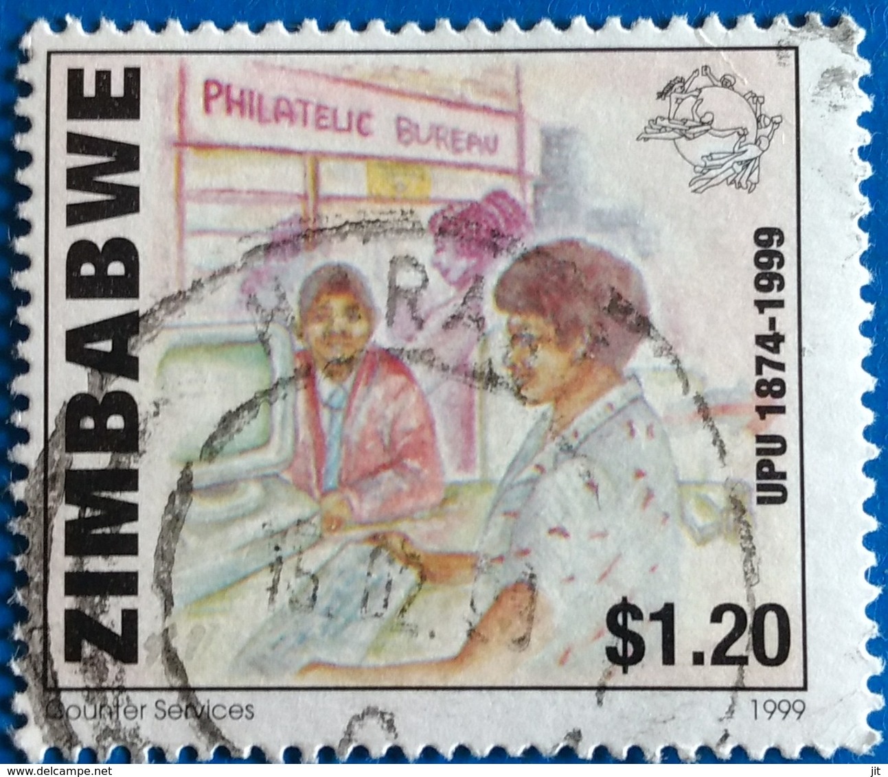 142. ZIMBABWE 1999 USED STAMP U.P.U. - Zimbabwe (1980-...)