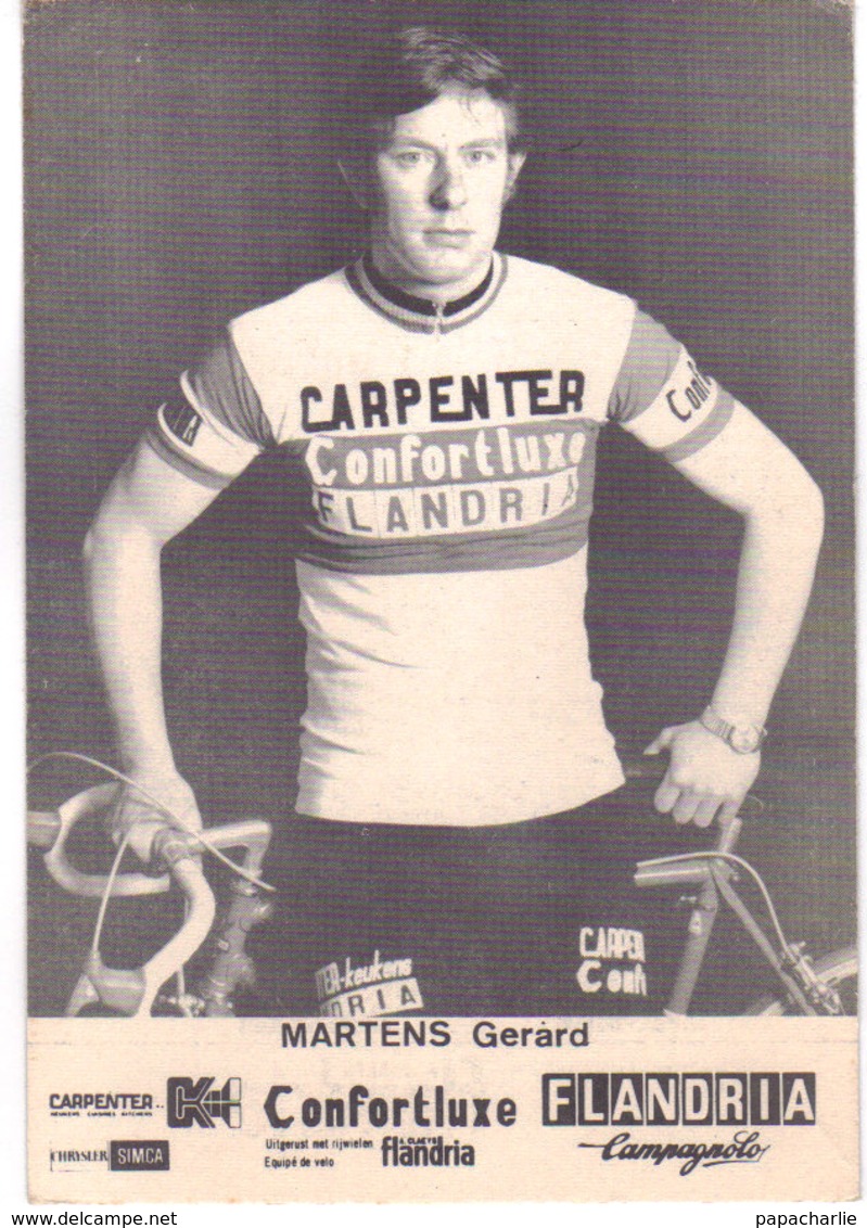 Carte Cyclisme Coureur Cycliste Flandria Carpenter Gerard MARTENS - Wielrennen