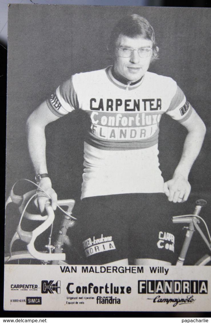 Carte Cyclisme Coureur Cycliste Flandria Carpenter Willy VAN MALDERGHEM - Wielrennen