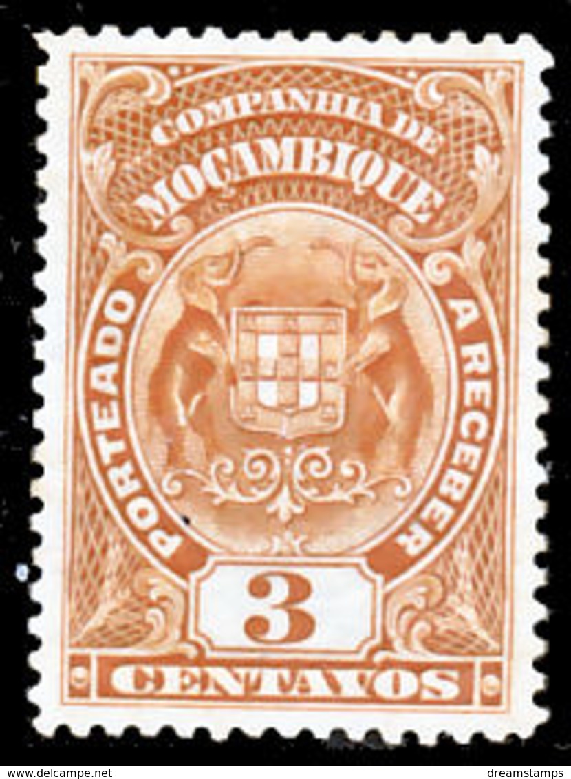 !										■■■■■ds■■ Company Postage Due 1919 AF#34b* Elephants 3 Cent 12,5 (x13019) - Mozambique