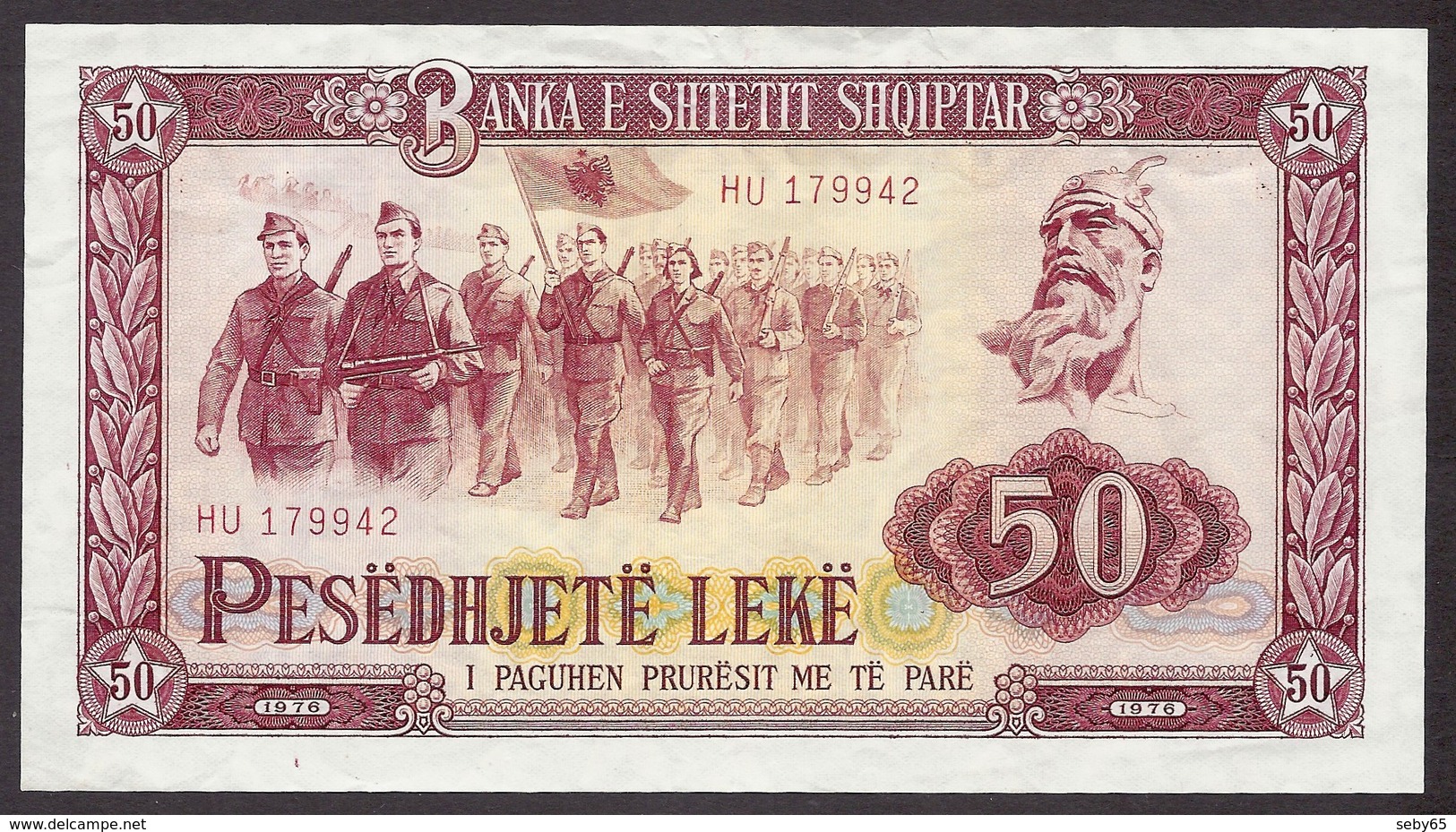 Albania / Shqiptar / Shqiperise - 1976 50 Lek, Pesedhjete Leke, HU 179942 Banknote In Good Conditions - Albanien