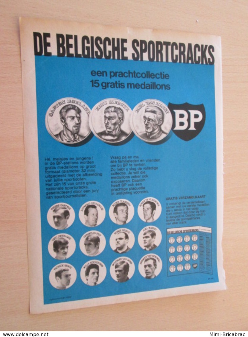 SPITIN20 : BP BRITISH PETROLEUM Médailles DE BELGISCHE SPORTCRACKS Page De SPIROU Années 60/70 - Otros & Sin Clasificación