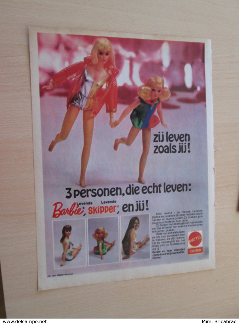 SPITIN20 :  BARBIE  Pour  Collectionneurs ... PUBLICITE EN HOLLANDAIS Page De Revue SPIROU Des Années 60/70 - Barbie