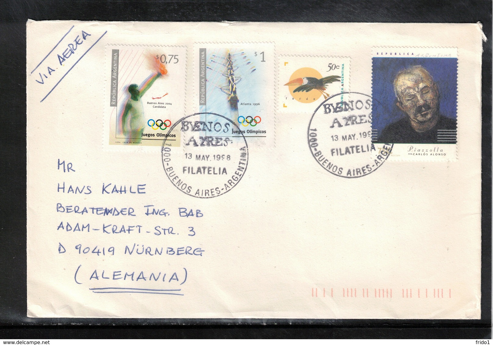 Argentina 1998 Interesting Airmail Letter - Brieven En Documenten