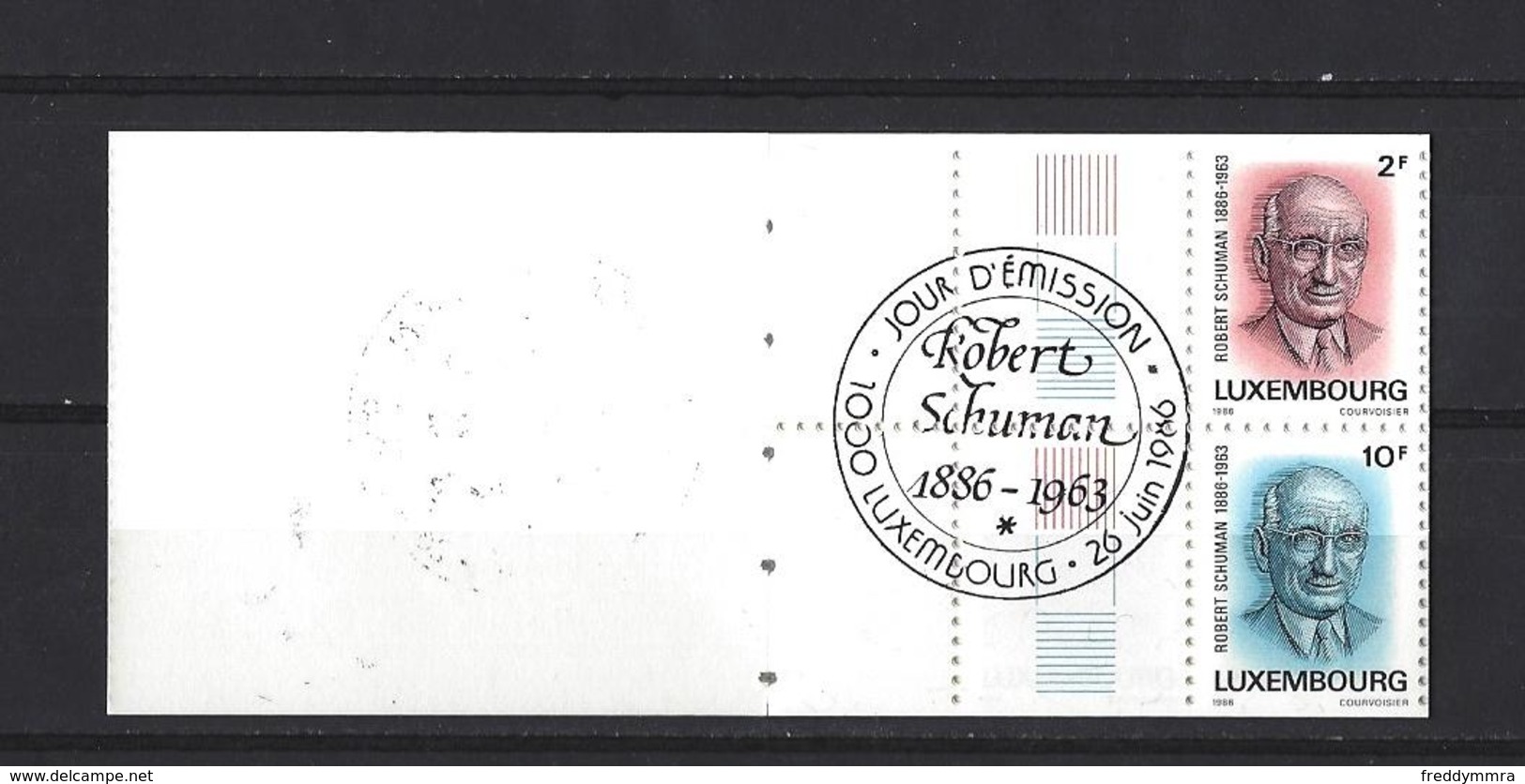 Luxembourg:carnet Robert Schuman Avec Obli 1er Jour - Postzegelboekjes