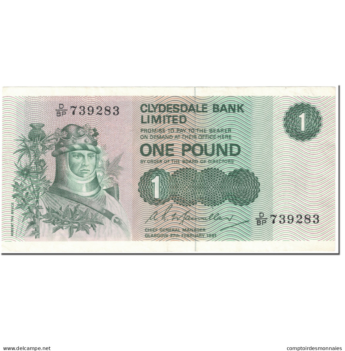 Billet, Scotland, 1 Pound, 1981, 1981-02-27, KM:204c, TTB - 1 Pound