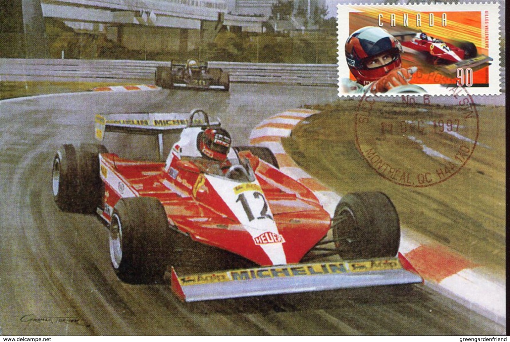 54979 Canada  Maximum 1997 Racing Car F1 Pilot Gilles Villeneuve, Ferrari 312 - Cars