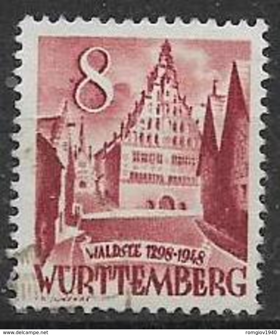 GERMANIA OCCUPAZIONE ALLEATA 1948-49 EMISSIONI PER LE ZONE FRANCESI WURTTEMBERG UNIF.32  USATO VF - Altri & Non Classificati