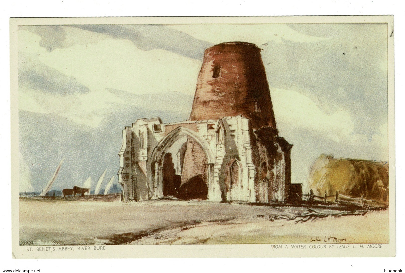 Ref 1364 - Early Postcard - St Benet' Abbey - River Bure - Norfolk Broads - Otros & Sin Clasificación